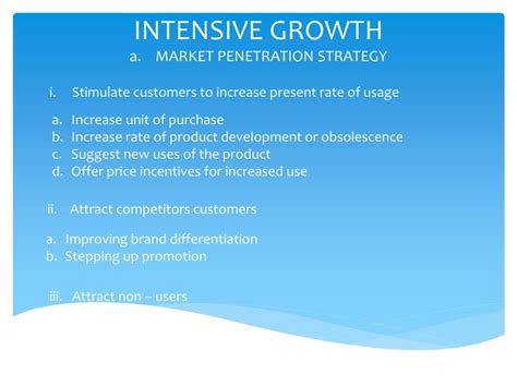 intensive growth vs integrative.